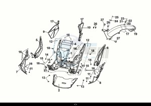 JET X 125 (XH12WW-EU) (E5) (M1) drawing FLOOR PANEL - CENTER COVER