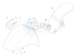 GTS 125 4T 3V ie Super (APAC) (RK, VT) drawing Wheel huosing - Mudguard