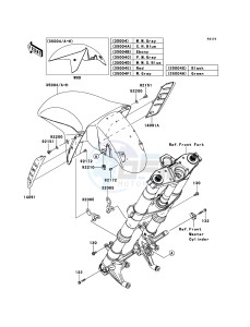 1400GTR_ABS ZG1400CCF FR GB XX (EU ME A(FRICA) drawing Front Fender(s)