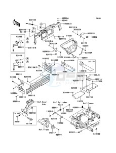 MULE 4010 DIESEL 4x4 KAF950FBF EU drawing Frame Fittings