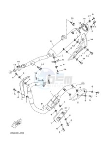 WR125R (22BB 22BB 22BB) drawing EXHAUST