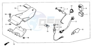 TRX200D FOURTRAX 200 drawing TRAILER HITCH SET ('91-'96)