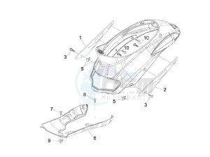 Liberty 50 4t Delivery Single disc drawing Side cover - Spoiler