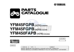 YFM450FWAD YFM45FGPB GRIZZLY 450 EPS (1CTC 1CTD 1CTE) drawing .1-Front-Page