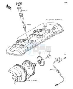 Z1000SX ZX1000LGF FR GB XX (EU ME A(FRICA) drawing Ignition System