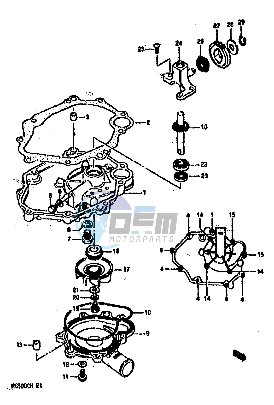 OIL PAN-WATER PUMP