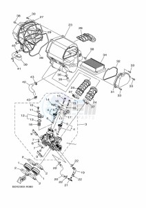 YZF320-A YZF-R3 (B2X3) drawing INTAKE