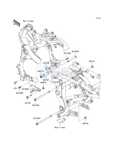 KLE 650 A [VERSYS EUROPEAN] (A7F-A8F) A8F drawing ENGINE MOUNT