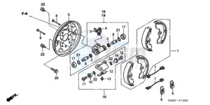 TRX250TM9 Australia - (U) drawing FRONT BRAKE PANEL