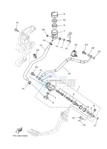 MT09 MT-09 900 (1RCN 1RCP) drawing REAR MASTER CYLINDER