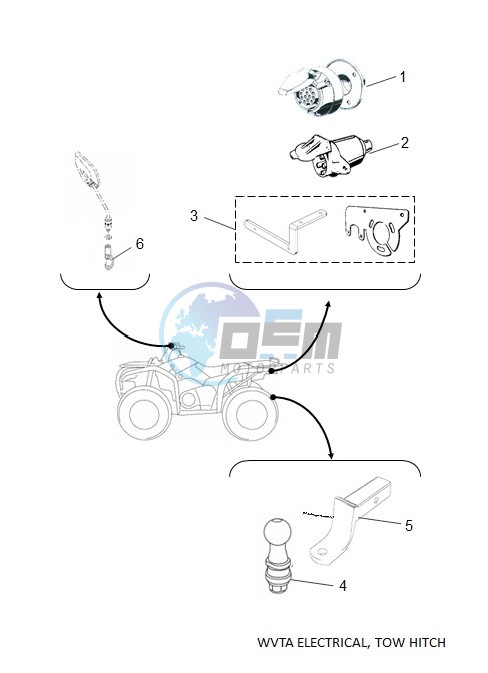 WVTA Electrical, Tow Hitch, Mirror brkt