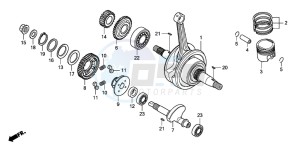 CBF150SH drawing CRANKSHAFT/PISTON