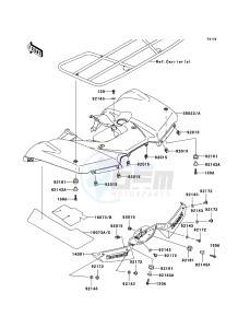 KVF750 4x4 KVF750A6F EU GB drawing Rear Fender(s)