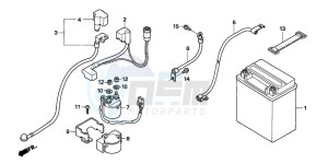 TRX500FM drawing BATTERY