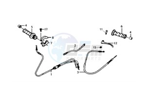 JET EURO X 100 L6 drawing THROTTLE CABLE