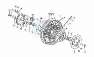 Quota 1000 drawing Rear wheel