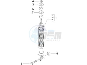 NRG 50 power DT drawing Rear suspension - Shock absorbers