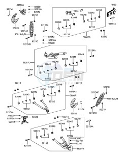 BRUTE FORCE 300 KVF300CGF EU drawing Suspension