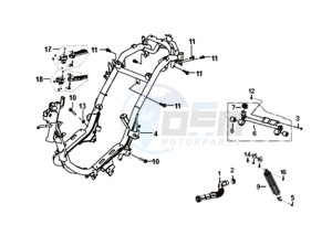 FIDDLE III 50 45KMH (L8) EU EURO4 drawing FRAME / ENGINE MOUNT