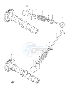 AN650 (E2) Burgman drawing CAM SHAFT VALVE