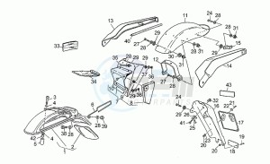 Nevada 350 drawing Front/rear mudguards