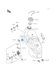 KX 125 J [KX125] (J1) [KX125] drawing FUEL TANK