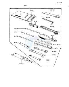 KZ 1000 J (J1-J3) drawing OWNER TOOLS -- KZ1000-J1_J2- -