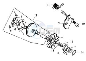 ATTILA - 150 cc drawing DRIVING PULLEY