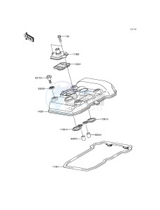 NINJA 300 ABS EX300BEF XX (EU ME A(FRICA) drawing Cylinder Head Cover