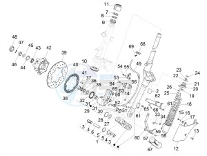 GTV 300HPE SEI GIORNI IE E4 ABS (NAFTA) drawing Fork/steering tube - Steering bearing unit