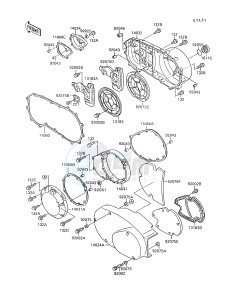 VN 1500 A [VULCAN 88] (A6-A9) [VULCAN 88] drawing ENGINE COVER-- S- -