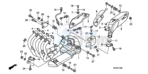 CB600F3A UK - (E / MKH ST) drawing EXHAUST MUFFLER