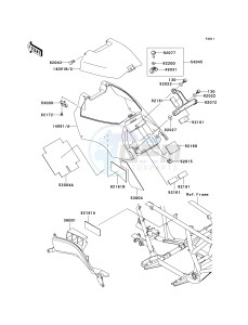 KVF 700 A [PRAIRIE 700 4X4] (A6F) A6F drawing SIDE COVERS