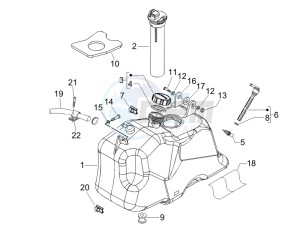 Beverly 250 drawing Fuel Tank