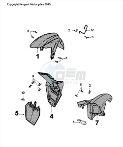 FIGHT 4 50 2T PURE drawing MUDGUARD