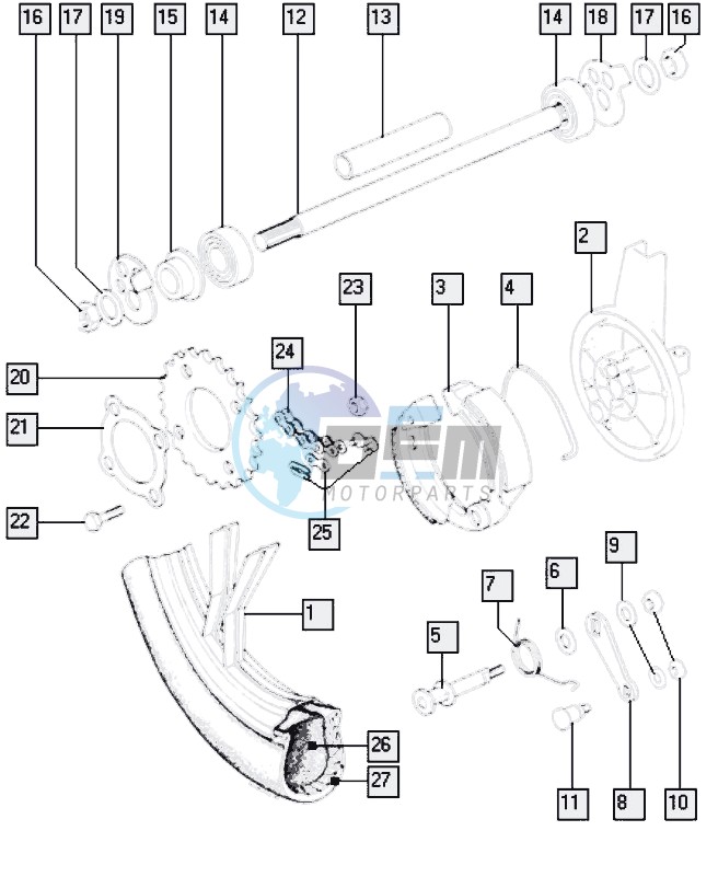 Rear wheel I