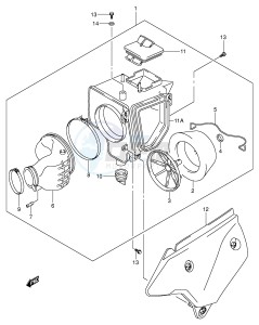 DR-Z400 (E1) drawing AIR CLEANER