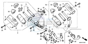 CRF250RF CRF250R Europe Direct - (ED) drawing EXHAUST MUFFLER