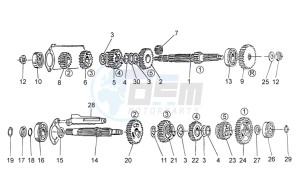 V7 Racer 750 drawing Gear box