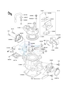 KX 85 A [KX85 MONSTER ENERGY] (A6F - A9FA) A6F drawing CYLINDER HEAD_CYLINDER