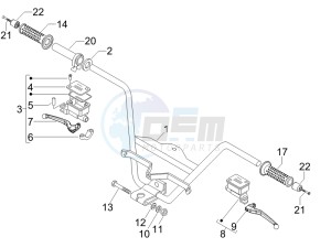 Nexus 500 e3 (UK) UK drawing Handlebars - Master cilinder