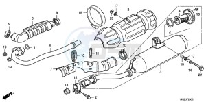 TRX500FAC drawing EXHAUST MUFFLER