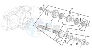 RX-SX 50 drawing Gearbox driven shaft I