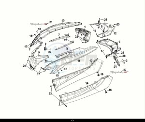 SYMPHONY ST 50 (XL05W1-EU) (E5) (M1) drawing BODY COVER - TAIL LIGHT