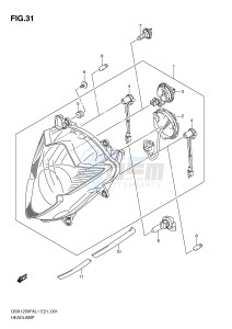 GSX1250FA (E21) drawing HEADLAMP (GSX1250FAL1 E21)