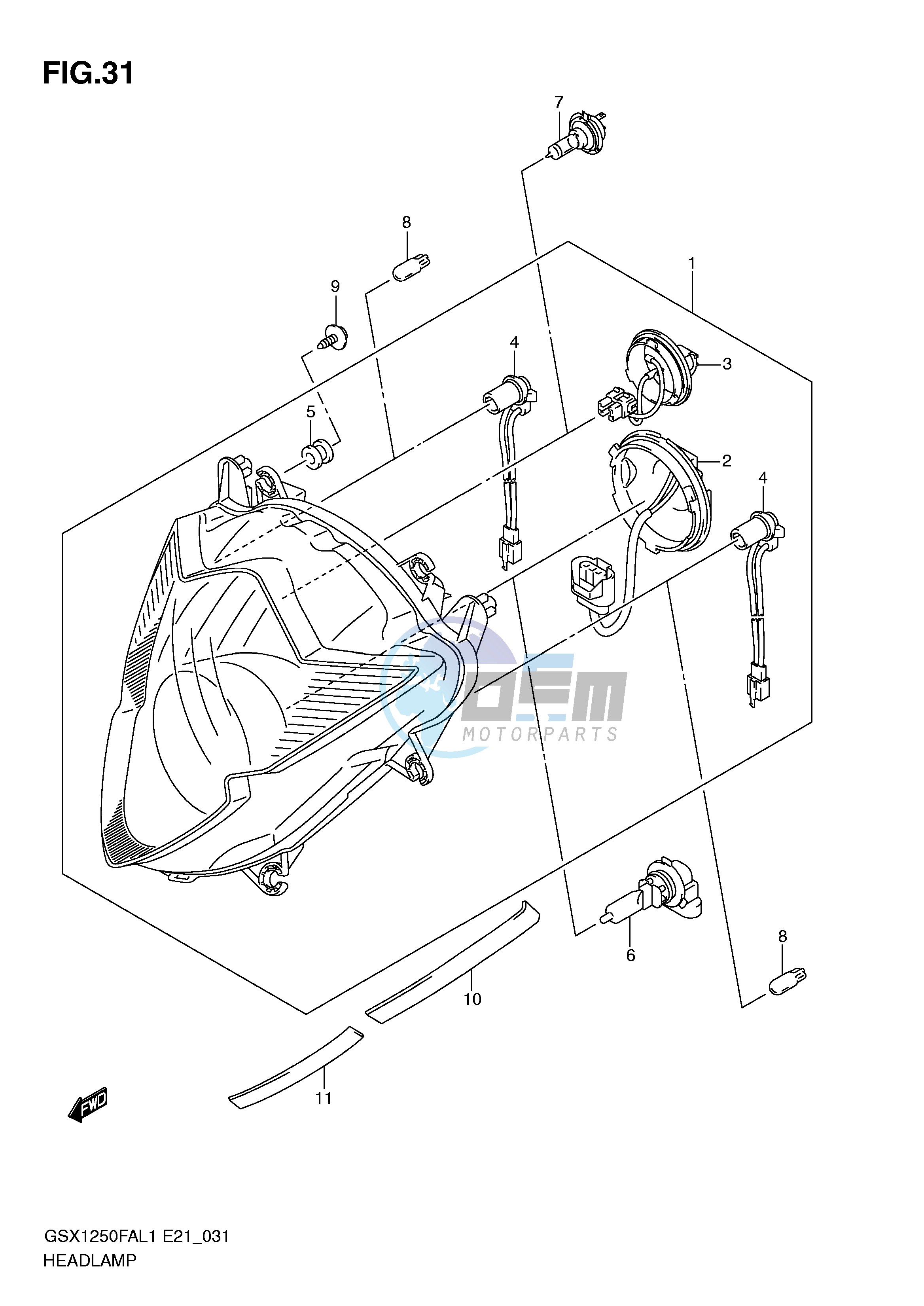 HEADLAMP (GSX1250FAL1 E21)