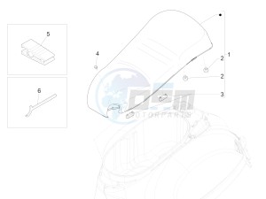 GTS 125 4T E4 ABS (EMEA) drawing Saddle/seats