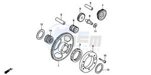 FX650 drawing STARTING CLUTCH