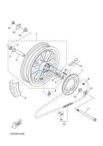 MT125 MT-125 (BR33 BR33 BR33 BR33 BR33) drawing REAR WHEEL