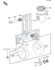 KX 80 E [KX80] (E2-E3) [KX80] drawing CRANKSHAFT_PISTON -- 84 KX80-E2- -